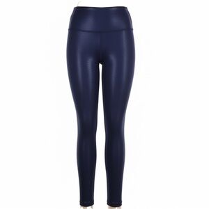 OFFLINE by Aerie Navy Blue Coated Faux Leather Leggings Small NWT